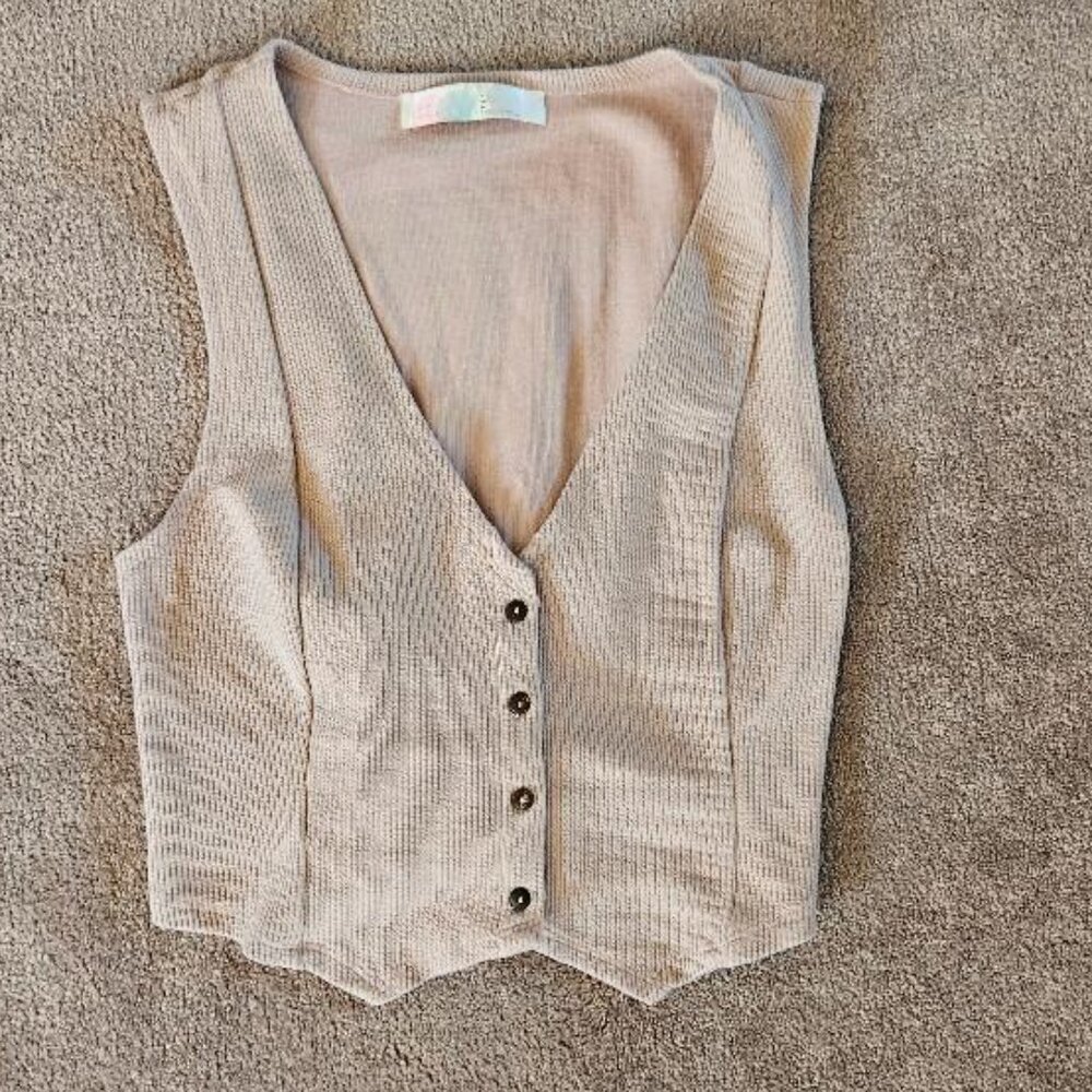 Free People Beach Lace Back, Sleeveless Top Vest,  SZ  M, NWOT